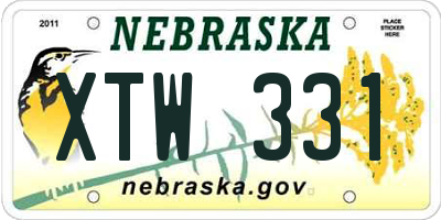 NE license plate XTW331