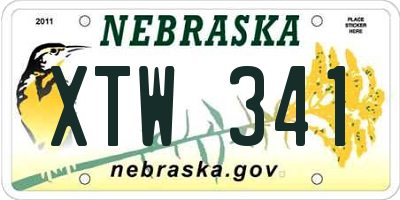 NE license plate XTW341