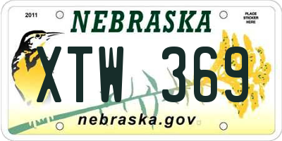 NE license plate XTW369