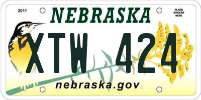 NE license plate XTW424
