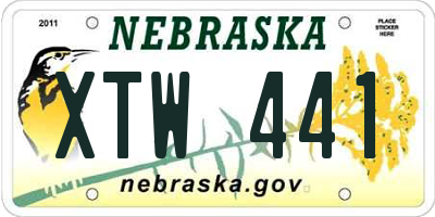 NE license plate XTW441