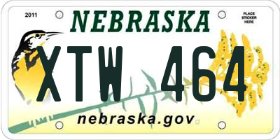 NE license plate XTW464