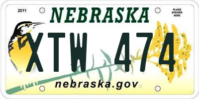 NE license plate XTW474