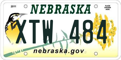 NE license plate XTW484