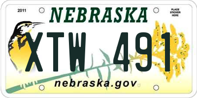 NE license plate XTW491
