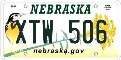 NE license plate XTW506