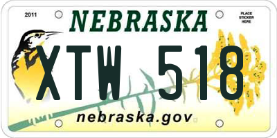 NE license plate XTW518