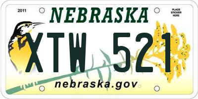 NE license plate XTW521