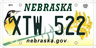 NE license plate XTW522