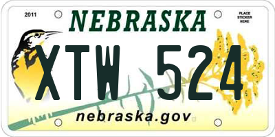 NE license plate XTW524