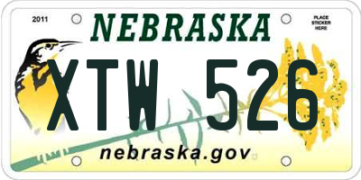 NE license plate XTW526