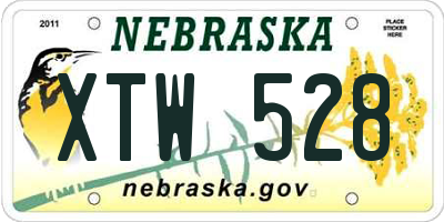 NE license plate XTW528