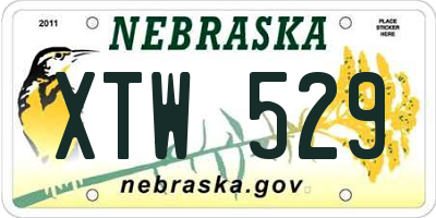 NE license plate XTW529