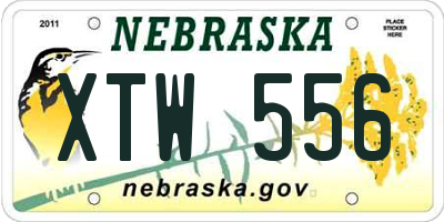 NE license plate XTW556