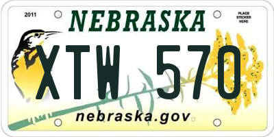 NE license plate XTW570