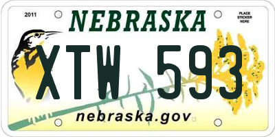 NE license plate XTW593