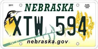 NE license plate XTW594