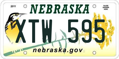 NE license plate XTW595