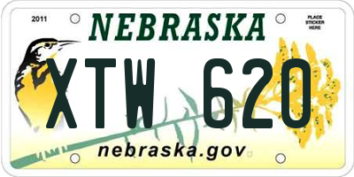 NE license plate XTW620