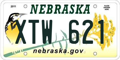 NE license plate XTW621