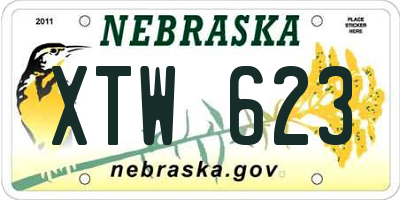 NE license plate XTW623