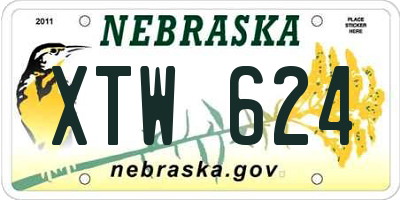 NE license plate XTW624