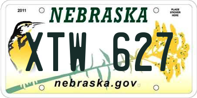 NE license plate XTW627