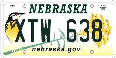 NE license plate XTW638