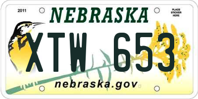 NE license plate XTW653