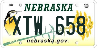 NE license plate XTW658