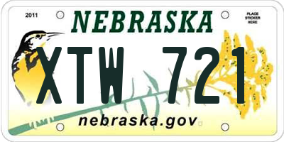 NE license plate XTW721