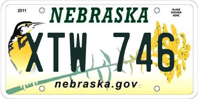 NE license plate XTW746