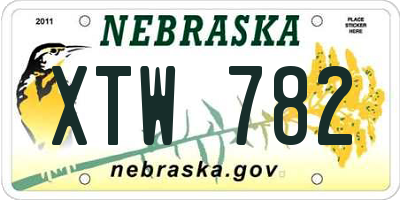 NE license plate XTW782
