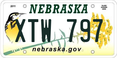 NE license plate XTW797