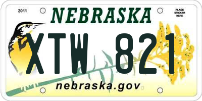 NE license plate XTW821