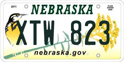 NE license plate XTW823