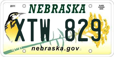 NE license plate XTW829