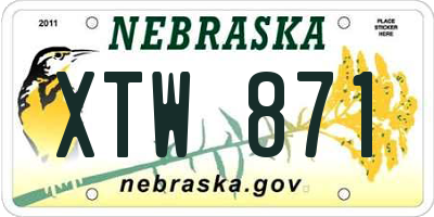 NE license plate XTW871