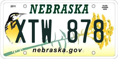 NE license plate XTW878