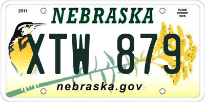 NE license plate XTW879