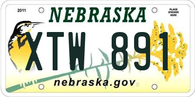 NE license plate XTW891