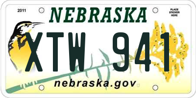 NE license plate XTW941