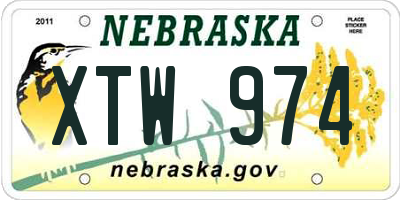 NE license plate XTW974