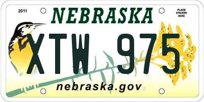 NE license plate XTW975