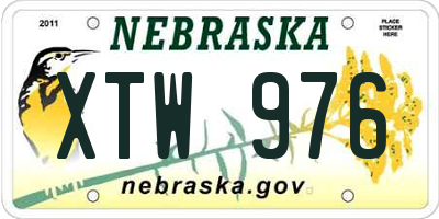 NE license plate XTW976