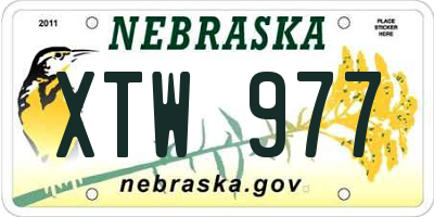 NE license plate XTW977