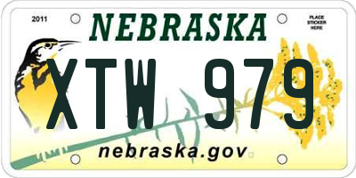 NE license plate XTW979