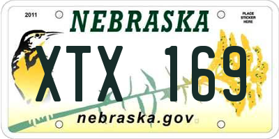NE license plate XTX169