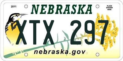 NE license plate XTX297