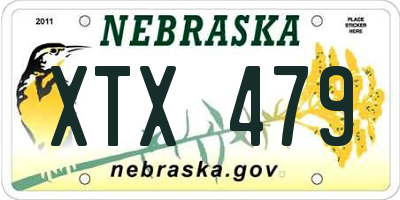 NE license plate XTX479